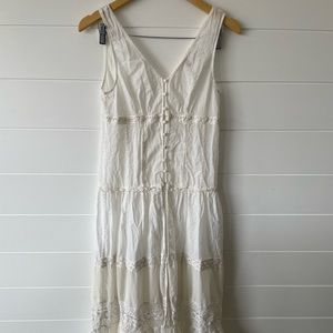 White & Cream Long Dress